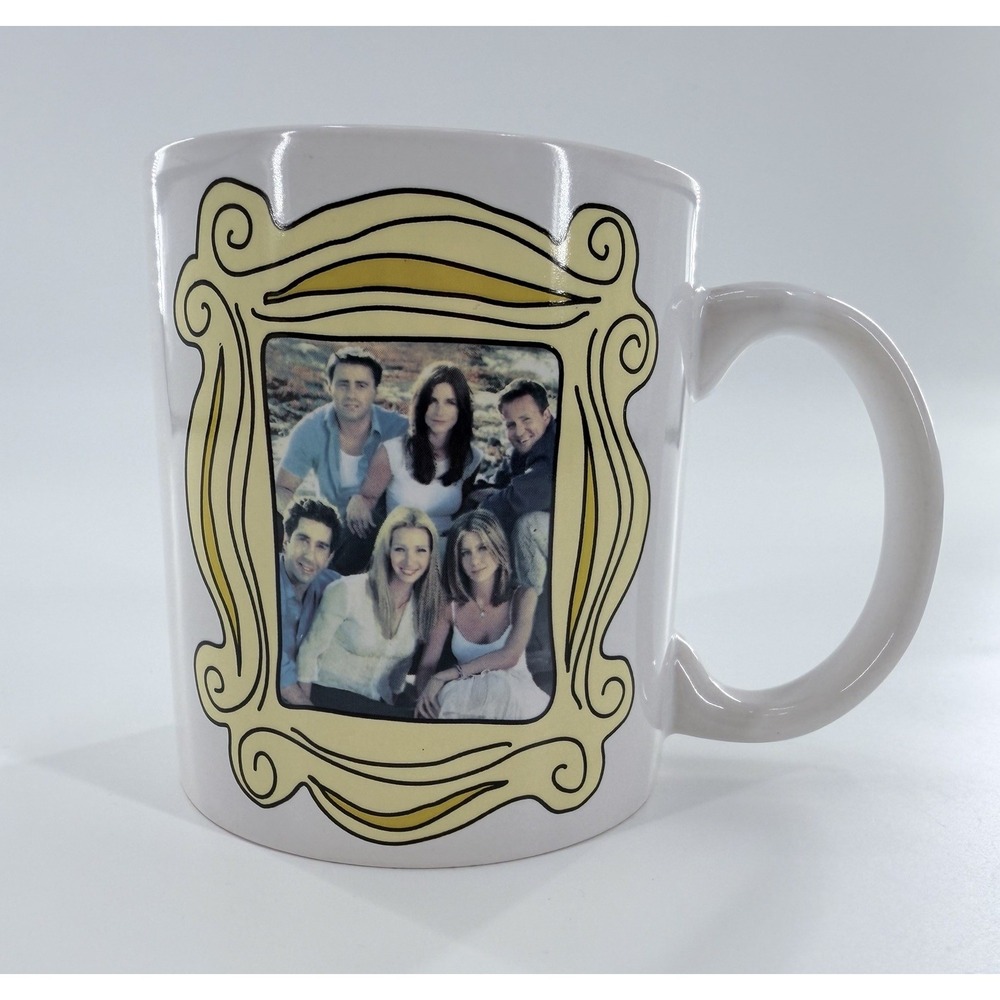 Friends TV Show Mug Cast Peephole Door Frame 20 oz Ceramic Coffee Cup 90s Merch